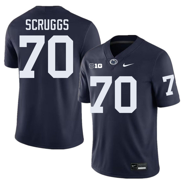 Juice Scruggs Penn State Jersey,PSU Nittany Lions #70 Juice Scruggs Football Uniforms-Navy